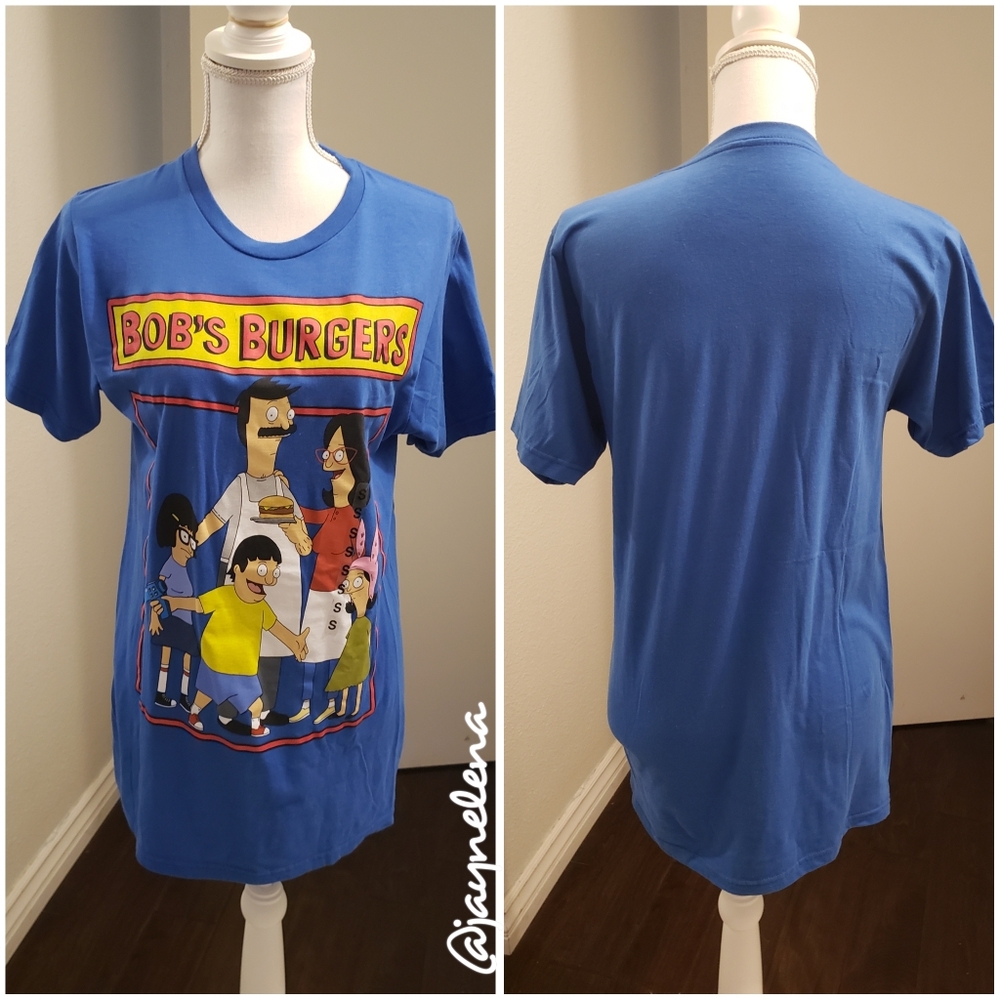 Bob's Burgers - Blue Cartoon Character Shirt